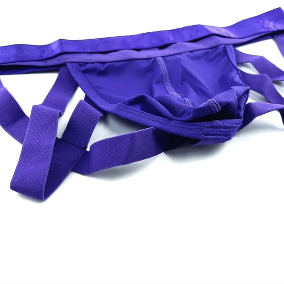 Jockmail Purple Medium Jock Thong Metal Rings - Picture 4 of 8